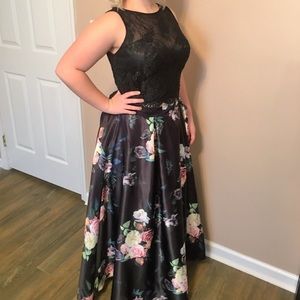 Two piece prom dress